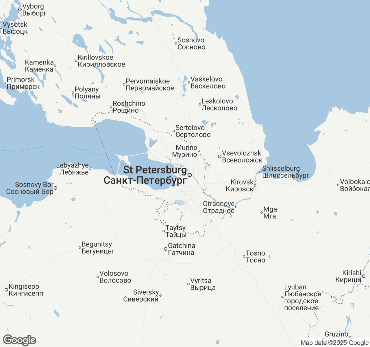 Map of Saint Petersburg